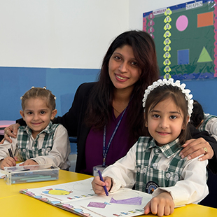 KG children enjoying creative learning